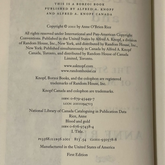 Blood & Gold - Anne Rice - Picture 3 of 4